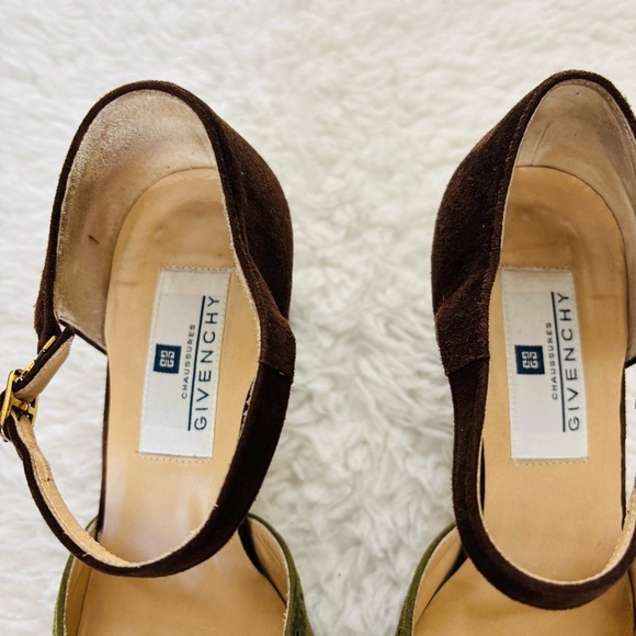 Givenchy Japan Multicolor Suede Leather Platform Heels Shoes Size 37 US 6.5 - Picture 8 of 16